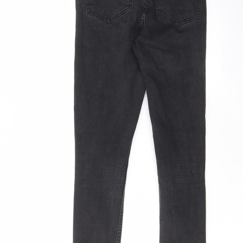 Denim & Co. Womens Black Cotton Skinny Jeans Size 8 L27 in Regular Zip - Pockets, Belt Loops