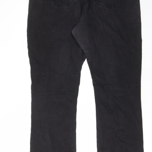 LTS Womens Black Cotton Straight Jeans Size 24 L32 in Regular Zip - Pockets, Belt Loops