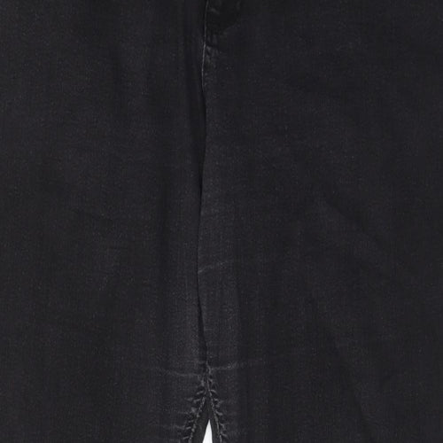LTS Womens Black Cotton Straight Jeans Size 24 L32 in Regular Zip - Pockets, Belt Loops