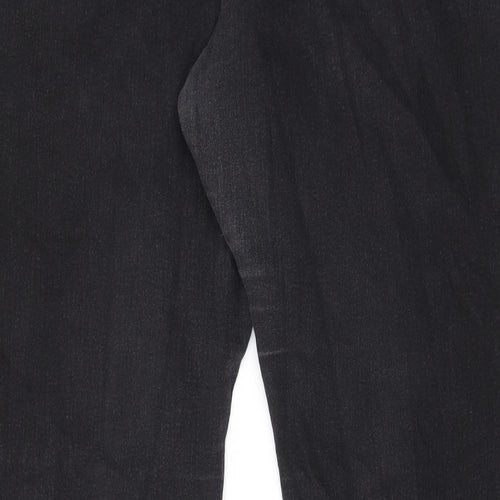 LTS Womens Black Cotton Straight Jeans Size 24 L32 in Regular Zip - Pockets, Belt Loops