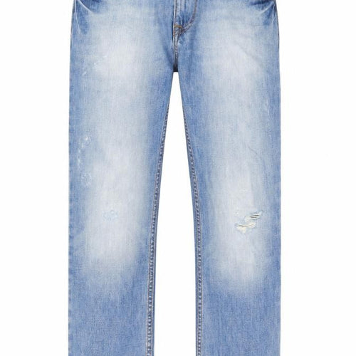 Burton Mens Blue Cotton Straight Jeans Size 34 in L30 in Slim Zip - Short leg, Pockets