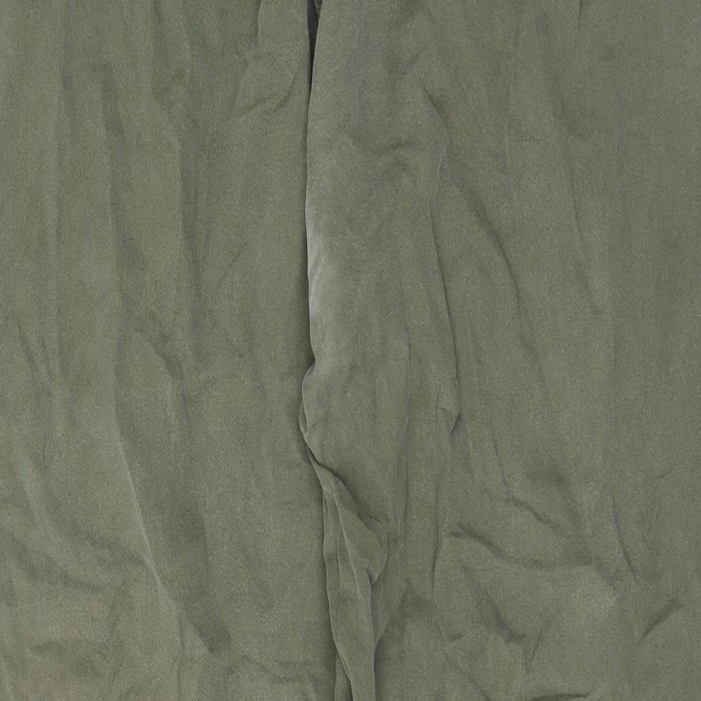 Long Tall Sally Womens Green Lyocell Trousers Size 22 L32 in Regular Tie - Pockets, Elastic waist