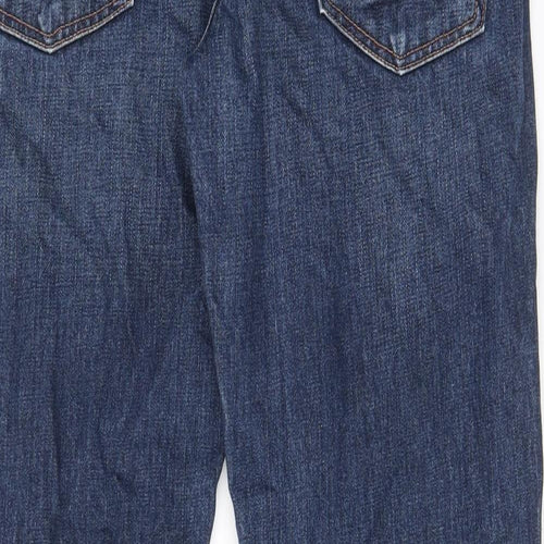 Abercrombie & Fitch Mens Blue Cotton Straight Jeans Size 36 in L32 in Regular Button - Pockets, Belt Loops, Logo