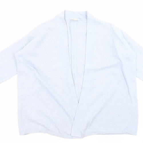 Monsoon Womens Blue Round Neck Cotton Cardigan Jumper Size S