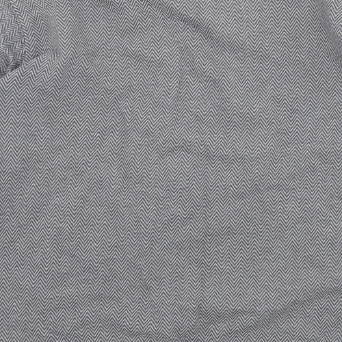 Lyle & Scott Mens Grey Herringbone Cotton Pullover Sweatshirt Size L - Logo embroidery