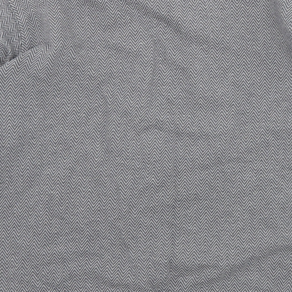 Lyle & Scott Mens Grey Herringbone Cotton Pullover Sweatshirt Size L - Logo embroidery