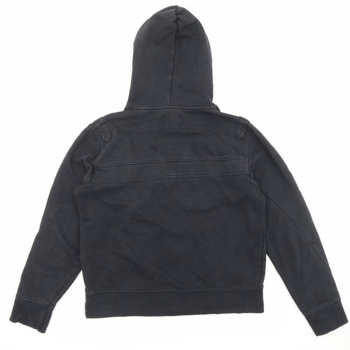 Selected Homme Womens Black Cotton Pullover Hoodie Size M Drawstring - Pockets