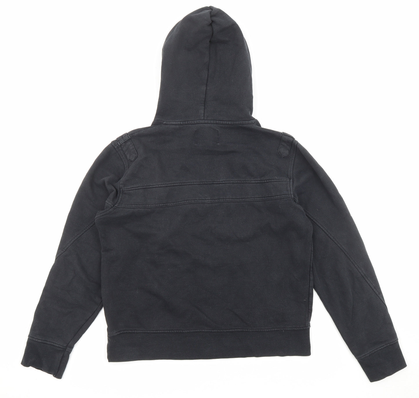 Selected Homme Womens Black Cotton Pullover Hoodie Size M Drawstring - Pockets