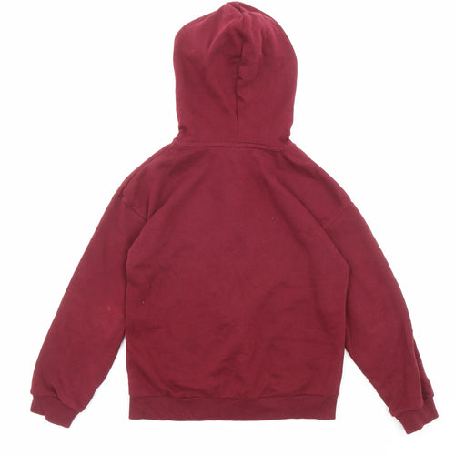 H&M Boys Red Cotton Full Zip Hoodie Size 8-9 Years Zip - Size 8-10 years