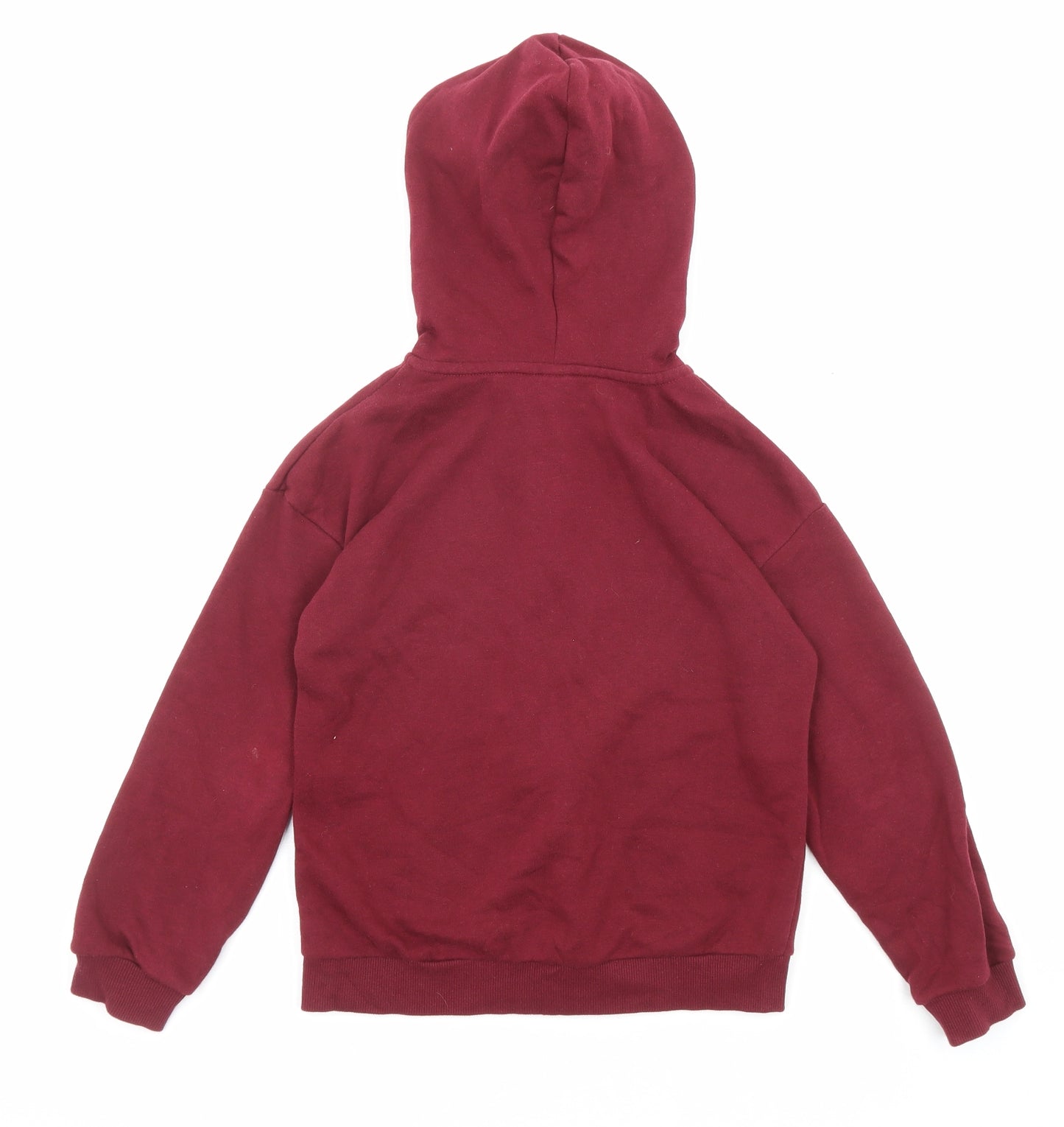 H&M Boys Red Cotton Full Zip Hoodie Size 8-9 Years Zip - Size 8-10 years