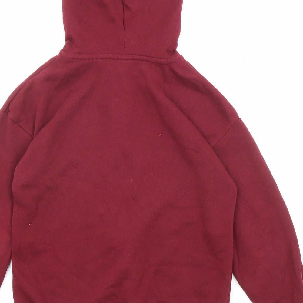 H&M Boys Red Cotton Full Zip Hoodie Size 8-9 Years Zip - Size 8-10 years