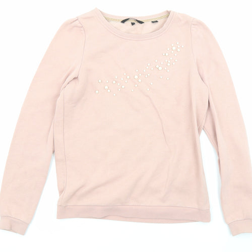 VERO MODA Womens Pink Polyester Pullover Sweatshirt Size S Pullover - Pearls