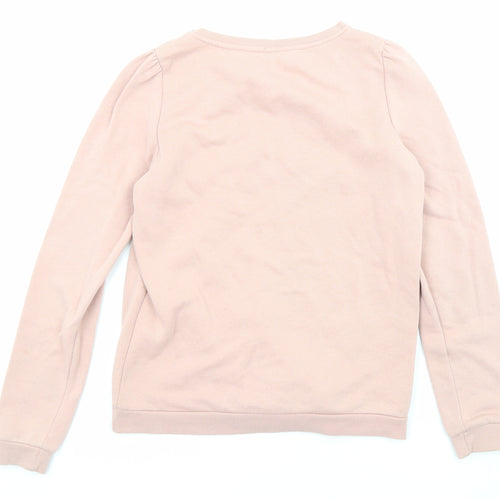 VERO MODA Womens Pink Polyester Pullover Sweatshirt Size S Pullover - Pearls