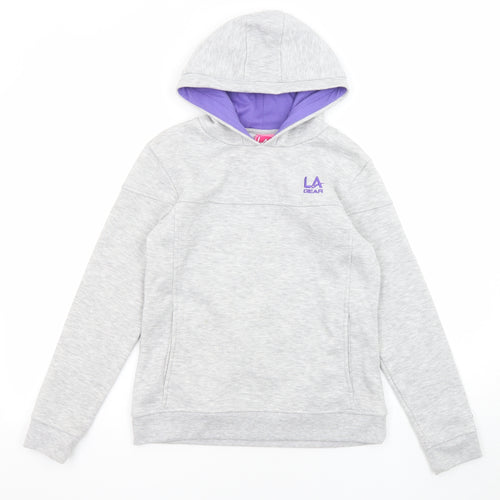 Hi Gear Girls Grey Polyester Pullover Hoodie Size 11-12 Years Pullover