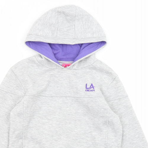 Hi Gear Girls Grey Polyester Pullover Hoodie Size 11-12 Years Pullover