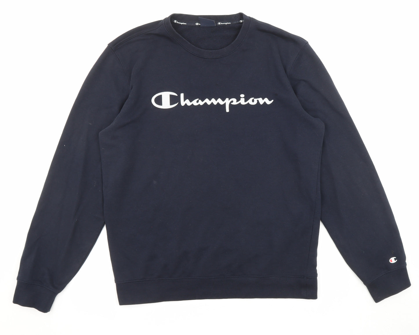 Champion Mens Blue Cotton Pullover Sweatshirt Size L