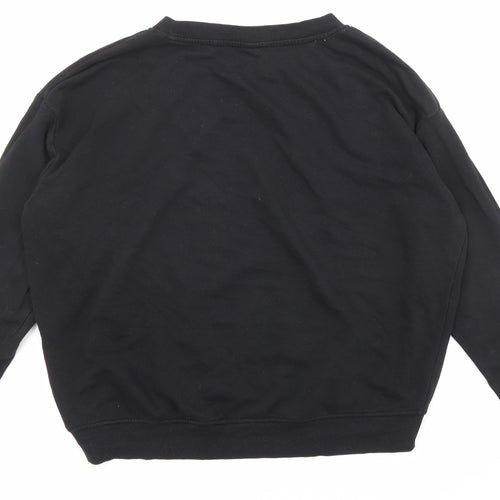 H&M Womens Black Cotton Pullover Sweatshirt Size M Pullover