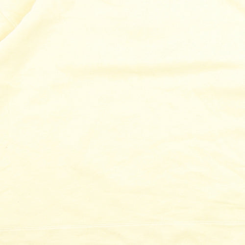 Debenhams Womens Yellow Cotton Pullover Sweatshirt Size M Zip