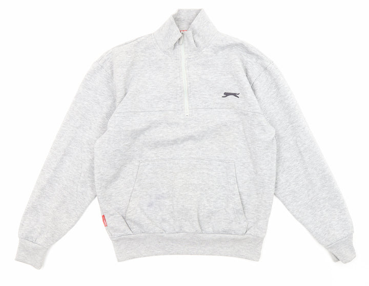 Slazenger Womens Grey Polyester Pullover Sweatshirt Size S Zip