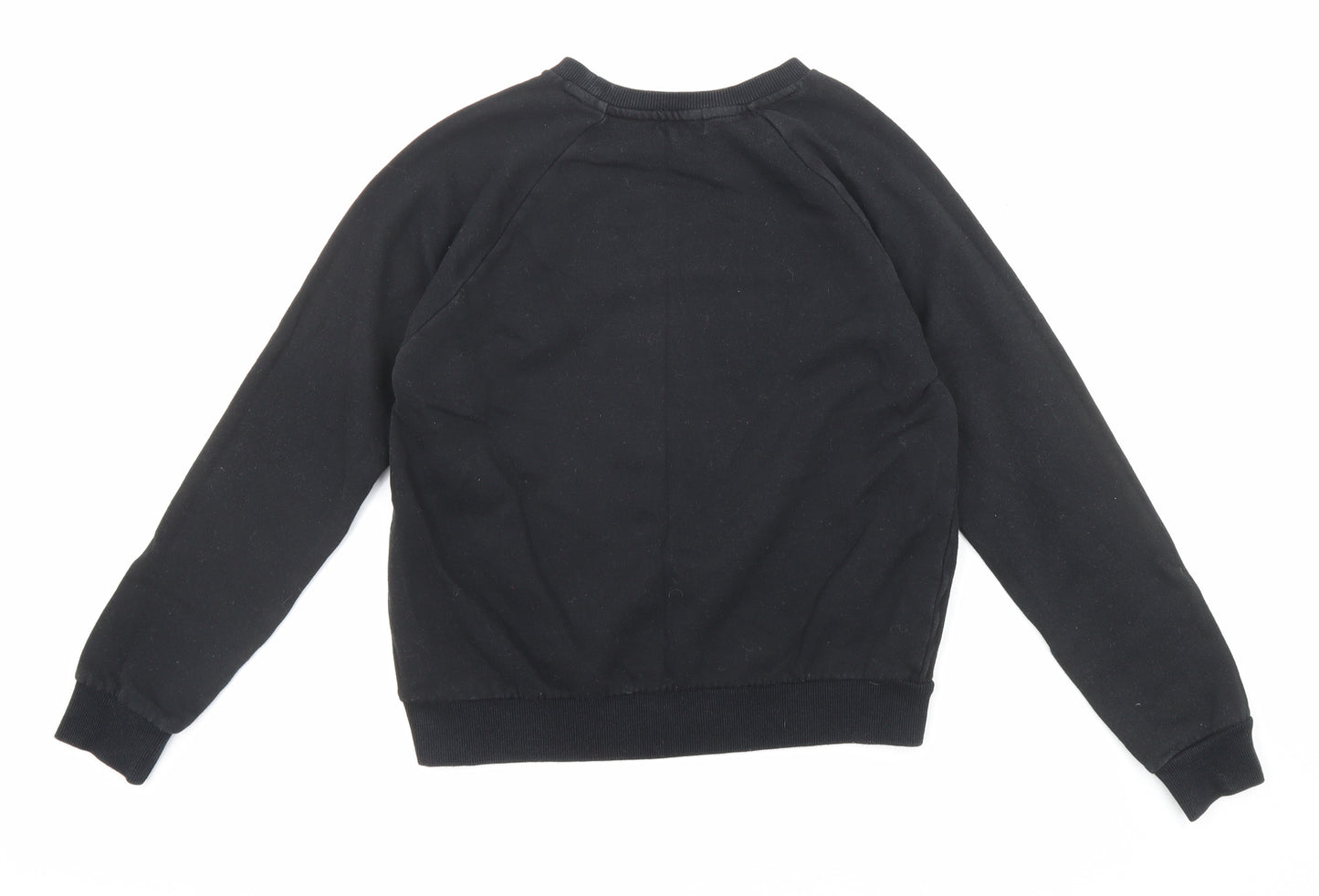 True Religion Womens Black Cotton Pullover Sweatshirt Size S Pullover