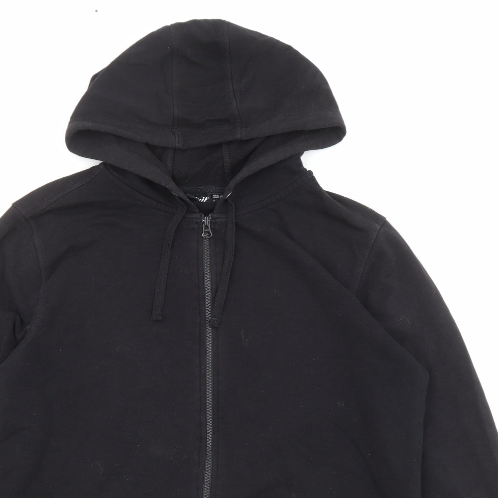 Crivit# Mens Black Cotton Full Zip Hoodie Size L - Pockets