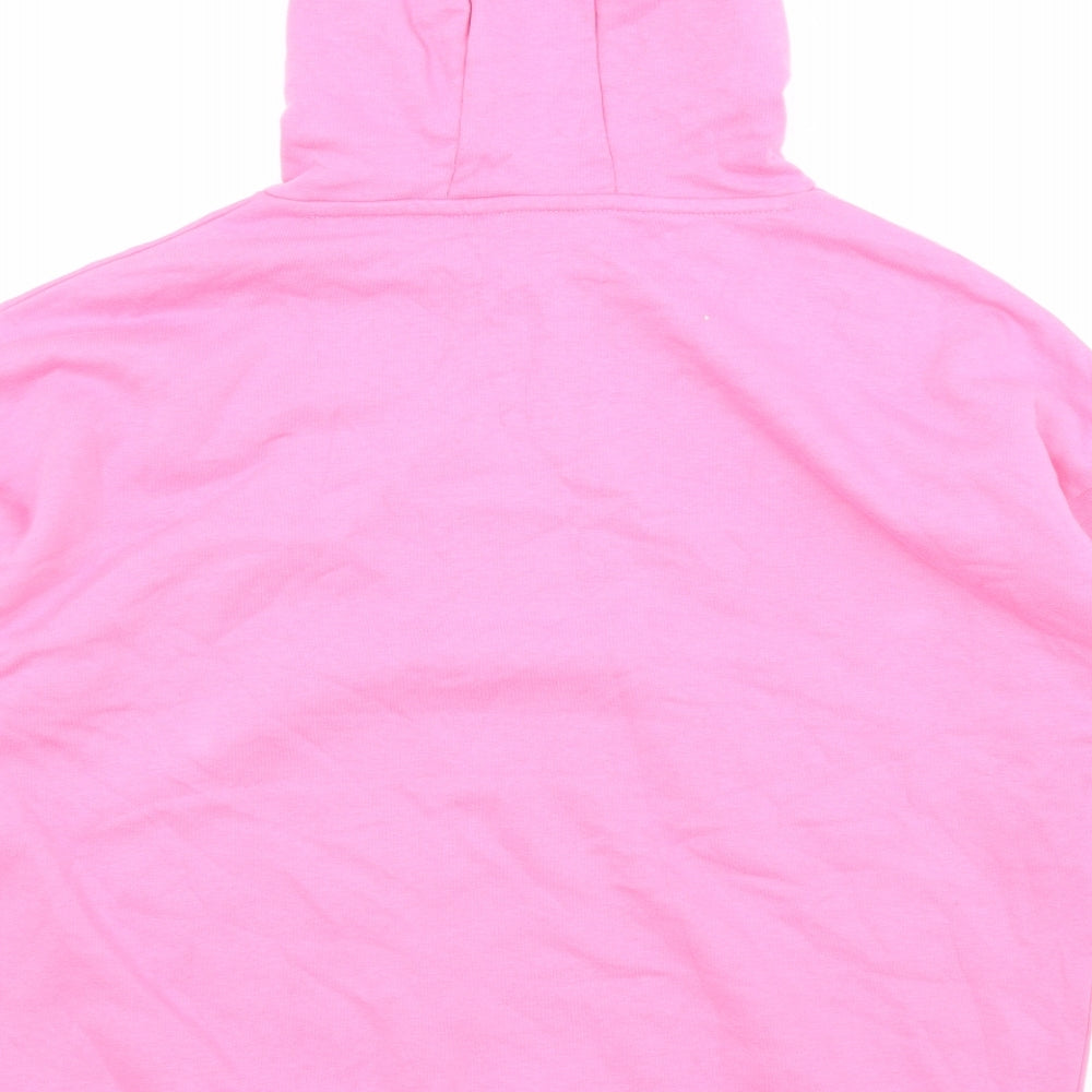 Marks and Spencer Girls Pink Cotton Pullover Hoodie Size 14-15 Years Pullover