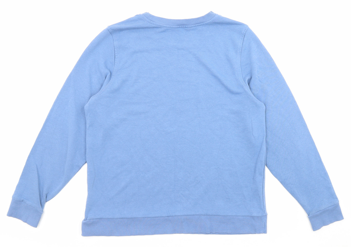 Marks and Spencer Womens Blue Cotton Pullover Sweatshirt Size 16 Pullover