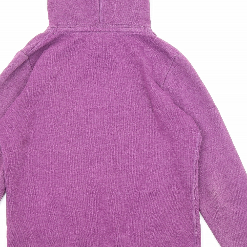 Superdry Womens Purple Cotton Pullover Hoodie Size XL Drawstring