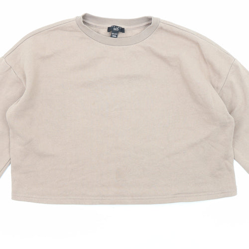 New Look Girls Brown Cotton Pullover Sweatshirt Size 14-15 Years Pullover