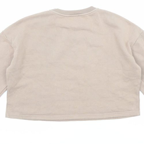 New Look Girls Brown Cotton Pullover Sweatshirt Size 14-15 Years Pullover