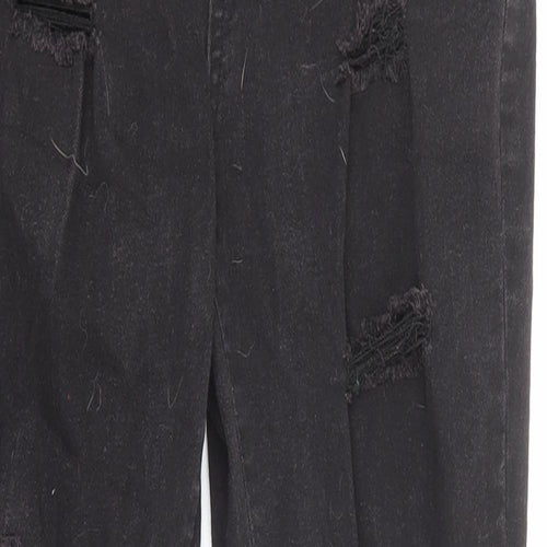 Boohoo Womens Black Cotton Skinny Jeans Size 10 L27 in Regular Zip - Pockets