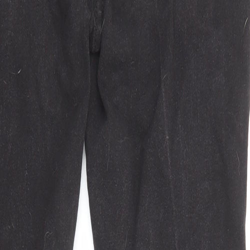 Boohoo Womens Black Cotton Skinny Jeans Size 10 L27 in Regular Zip - Pockets