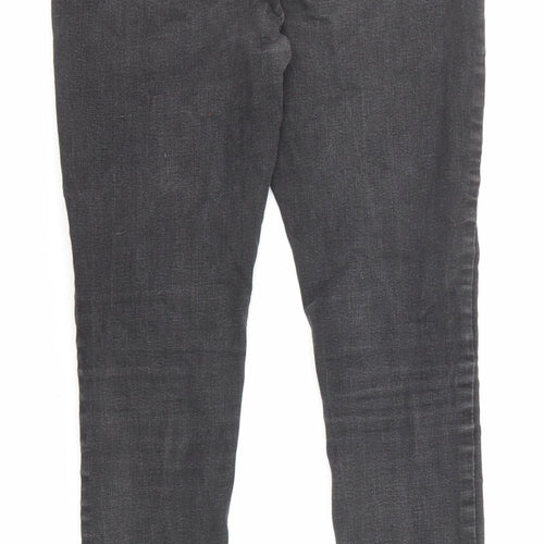 Denim & Co. Womens Black Cotton Skinny Jeans Size 12 L27 in Regular Zip - Pockets