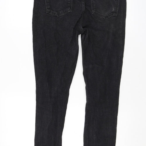Marks and Spencer Womens Black Cotton Skinny Jeans Size 12 L26 in Regular Zip
