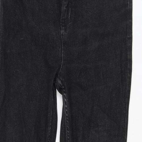 Marks and Spencer Womens Black Cotton Skinny Jeans Size 12 L26 in Regular Zip