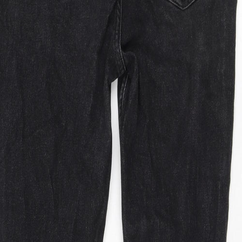 Marks and Spencer Womens Black Cotton Skinny Jeans Size 12 L26 in Regular Zip