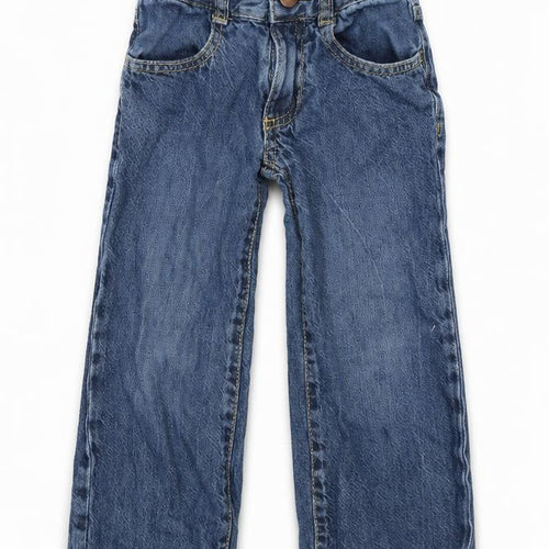 Gymboree Girls Blue Cotton Straight Jeans Size 3 Years Regular Zip