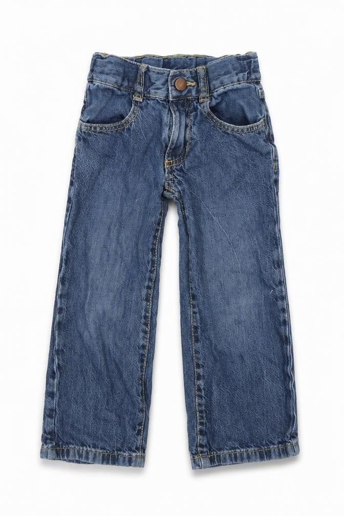 Gymboree Girls Blue Cotton Straight Jeans Size 3 Years Regular Zip