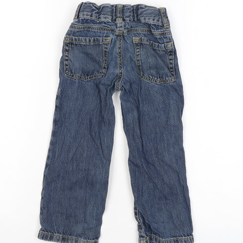 Gymboree Girls Blue Cotton Straight Jeans Size 3 Years Regular Zip