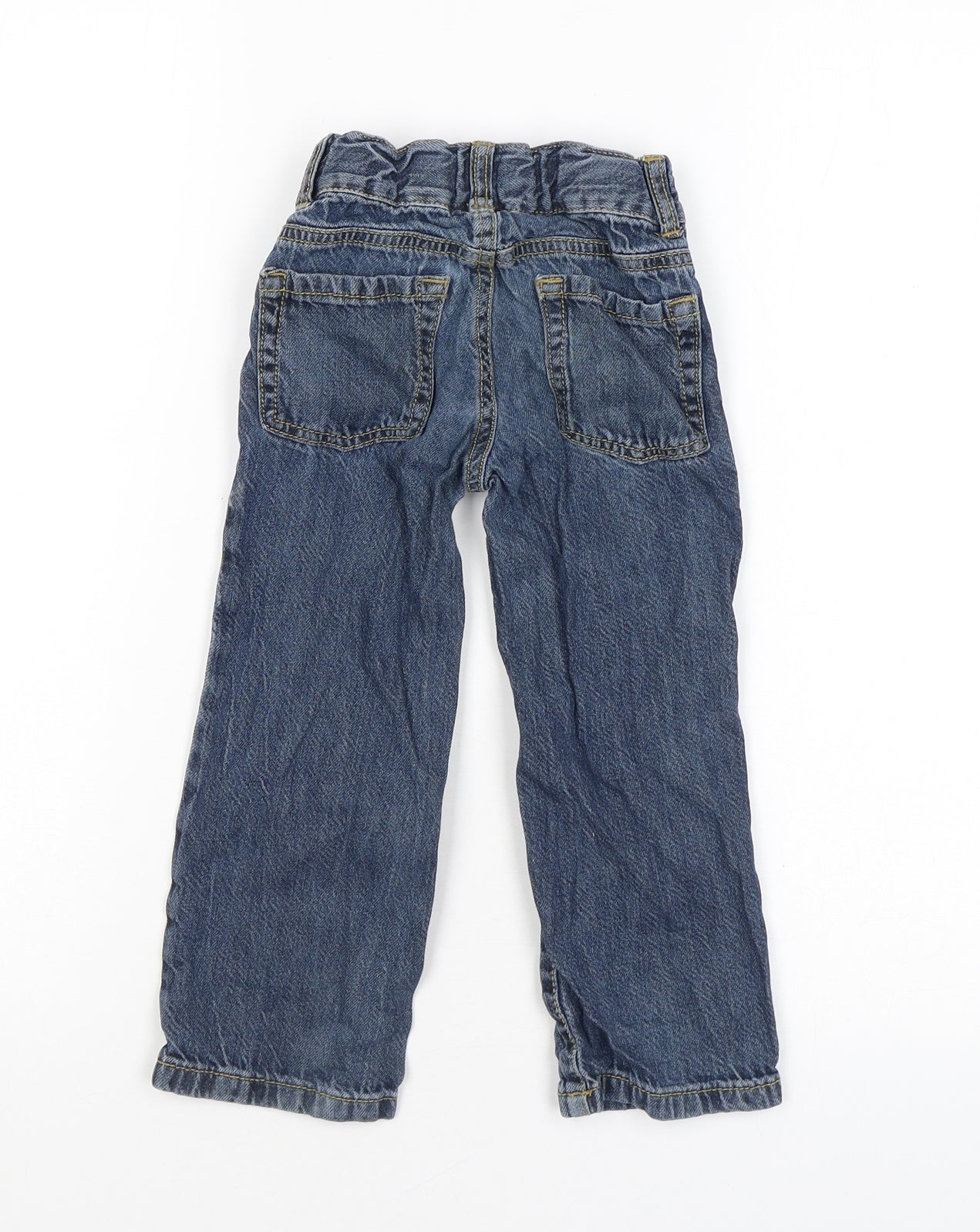 Gymboree Girls Blue Cotton Straight Jeans Size 3 Years Regular Zip