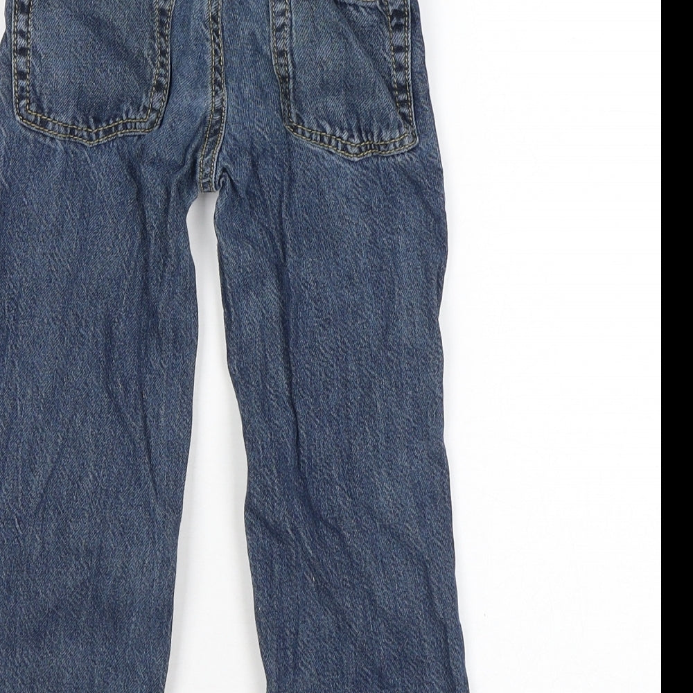 Gymboree Girls Blue Cotton Straight Jeans Size 3 Years Regular Zip