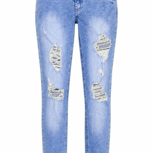 Select Womens Blue Cotton Skinny Jeans Size 6 L26 in Regular Zip