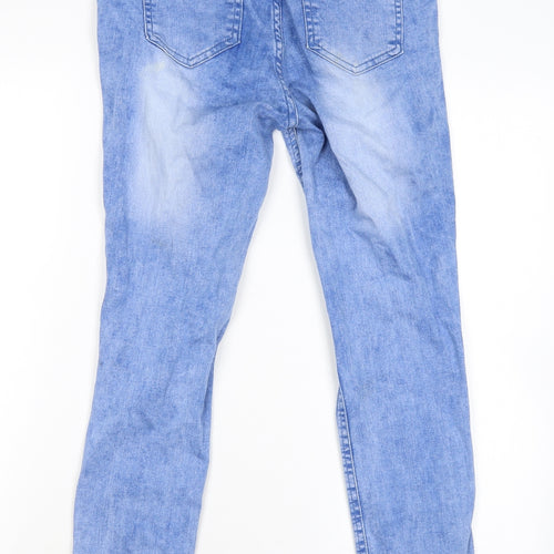 Select Womens Blue Cotton Skinny Jeans Size 6 L26 in Regular Zip