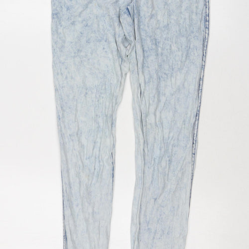 H&M Girls Blue Cotton Jegging Jeans Size 14 Years L31 in Regular Pullover - Embroidery
