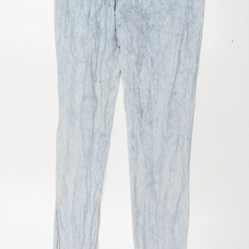 H&M Girls Blue Cotton Jegging Jeans Size 14 Years L31 in Regular Pullover - Embroidery