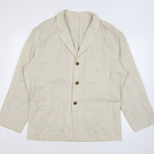 Best-Way Womens Beige Polyester Jacket Suit Jacket Size 12