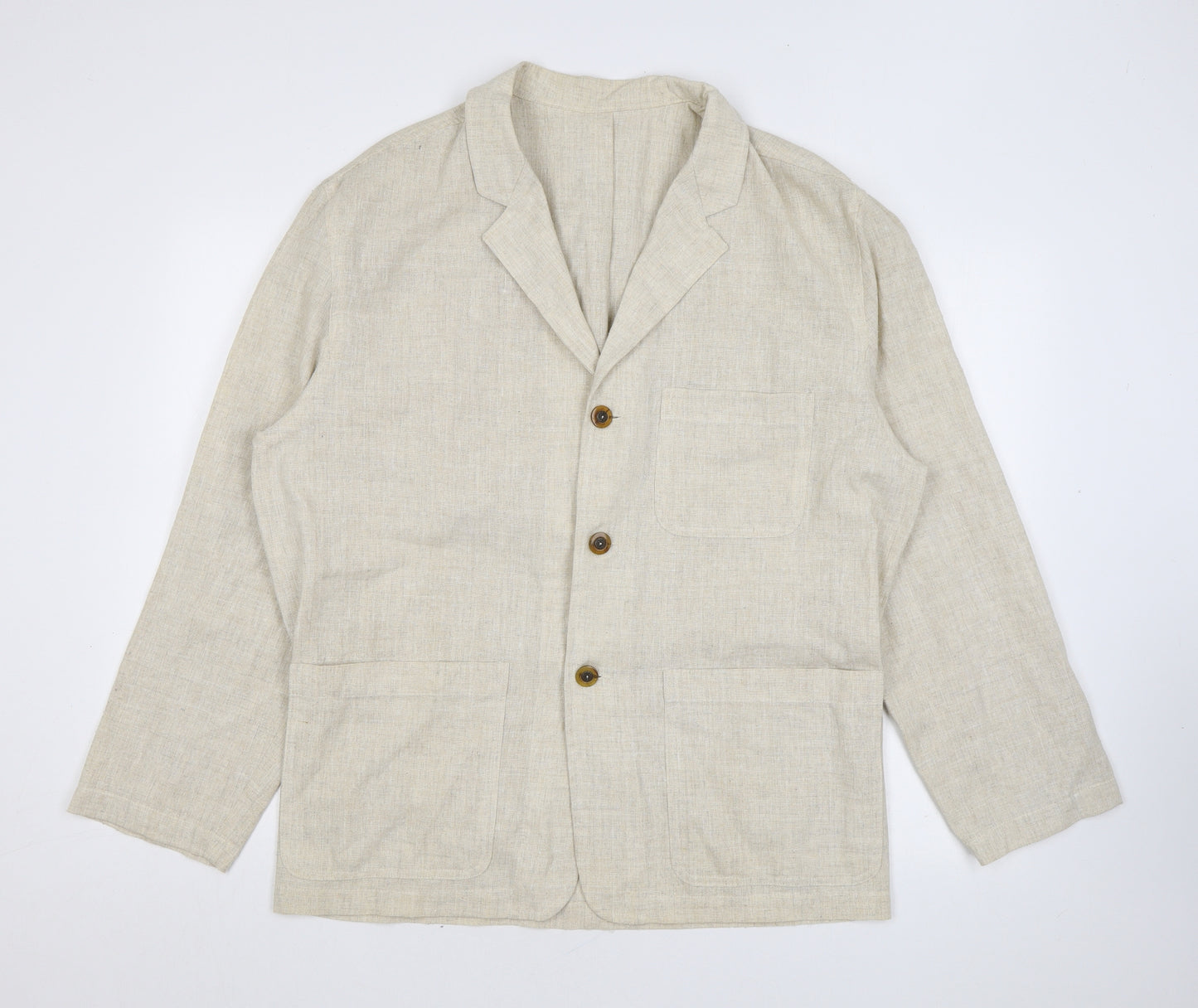 Best-Way Womens Beige Polyester Jacket Suit Jacket Size 12