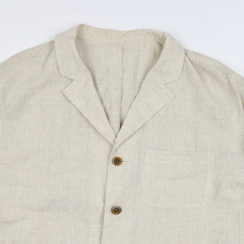 Best-Way Womens Beige Polyester Jacket Suit Jacket Size 12