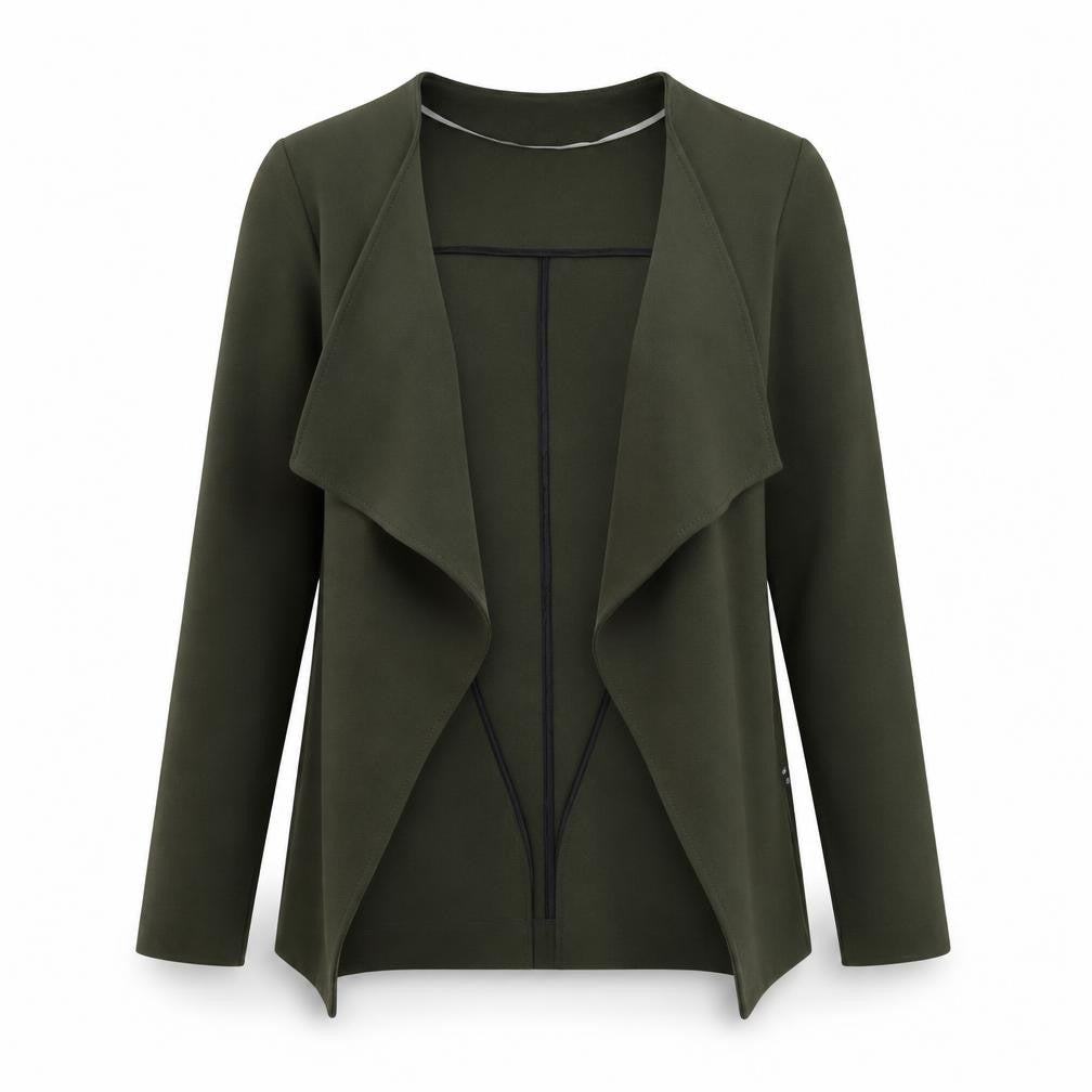 Front view of Dorothy Perkins women’s green jacket, size UK 8, - waterfall