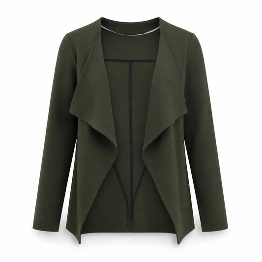 Front view of Dorothy Perkins women’s green jacket, size UK 8, - waterfall